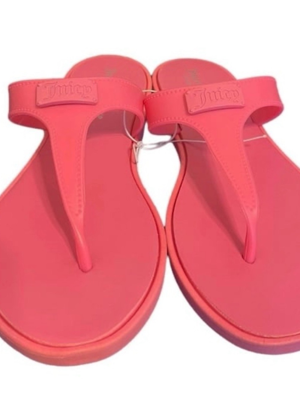 Juicy Couture Pink Thong Vacation Summer Flip Flop Sandals sz 9 NWT